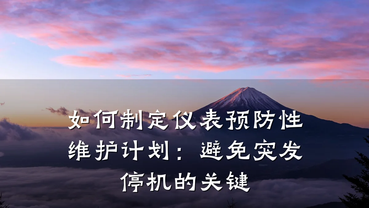 如何制定仪表预防性维护计划：避免突发停机的关键