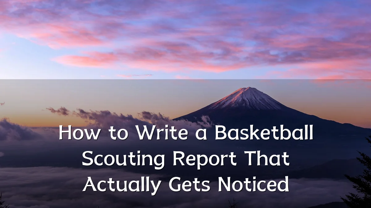 How to Write a Basketball Scouting Report That Actually Gets Noticed