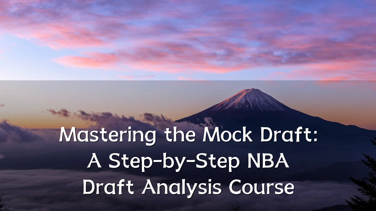 Mastering the Mock Draft: A Step-by-Step NBA Draft Analysis Course