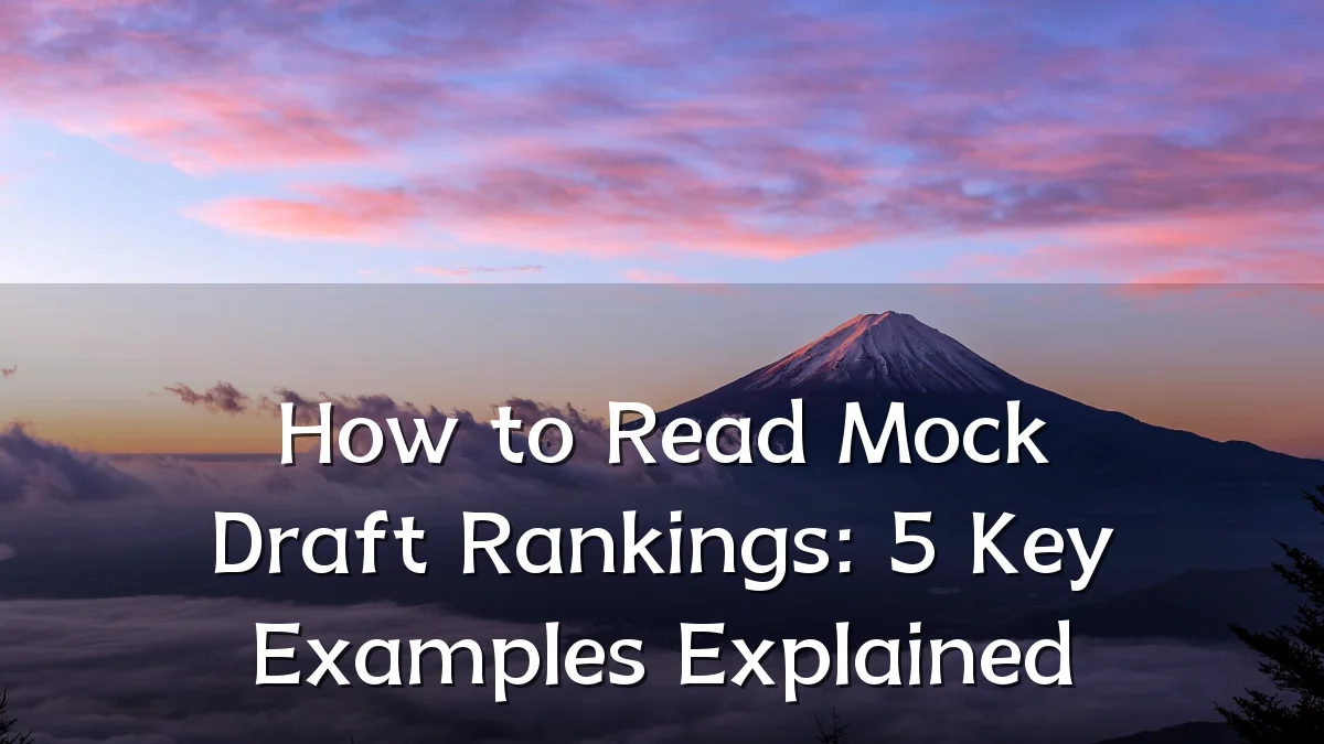 How to Read Mock Draft Rankings: 5 Key Examples Explained